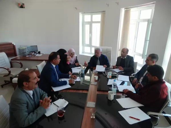 An expanded meeting of the Examination Committee headed by the Vice President of the Committee, Vice President of the University, Dr. Abdullah Al-Azazi