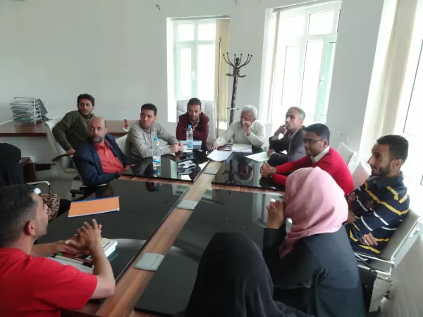 The Academic Vice President meets with members of the Preparatory Committee for the Graduation Ceremony of Students of the College of Administrative and Financial Sciences