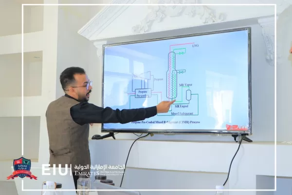 Discussing the graduation projects of the students of the first batch of the Department of Chemical Engineering for the academic year 1444 AH