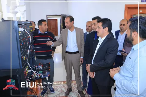 The University President and the Secretary-General inspect the progress of the preparation process for the new mechatronics laboratories in the College of Engineering