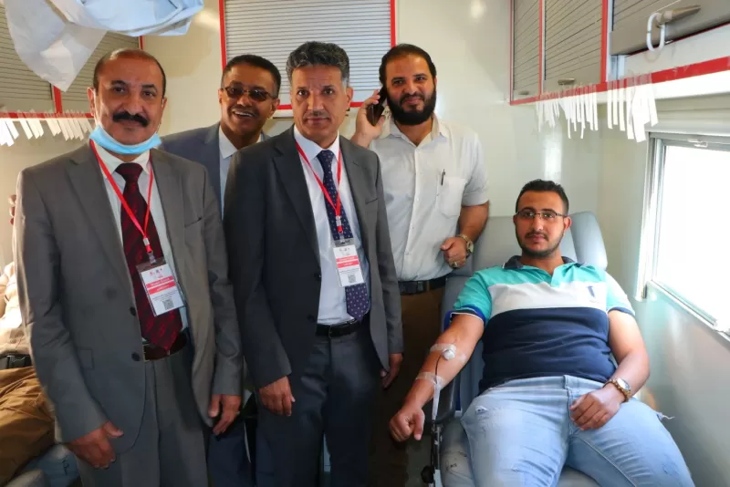 The President of the University inaugurates a blood donation campaign on campus for Thalassemia patients and hereditary blood disorders