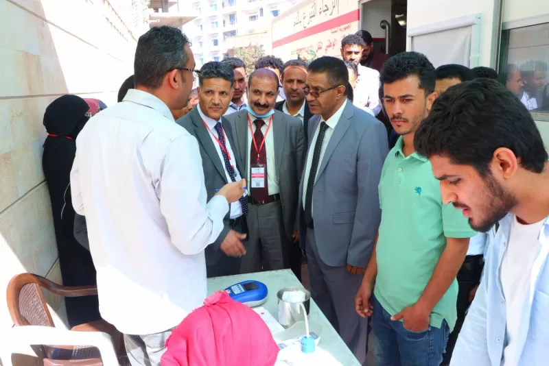 The President of the University inaugurates a blood donation campaign on campus for Thalassemia patients and hereditary blood disorders