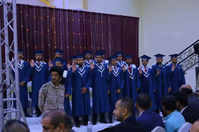 A student artistic ceremony for the graduation of the third batch of the Department of Dentistry at the Faculty of Medicine and Health Sciences at the university