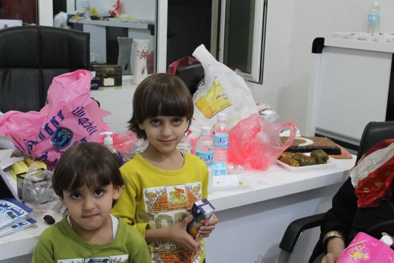 Students of the Faculty of Medicine at the university host an Iftar for orphaned children