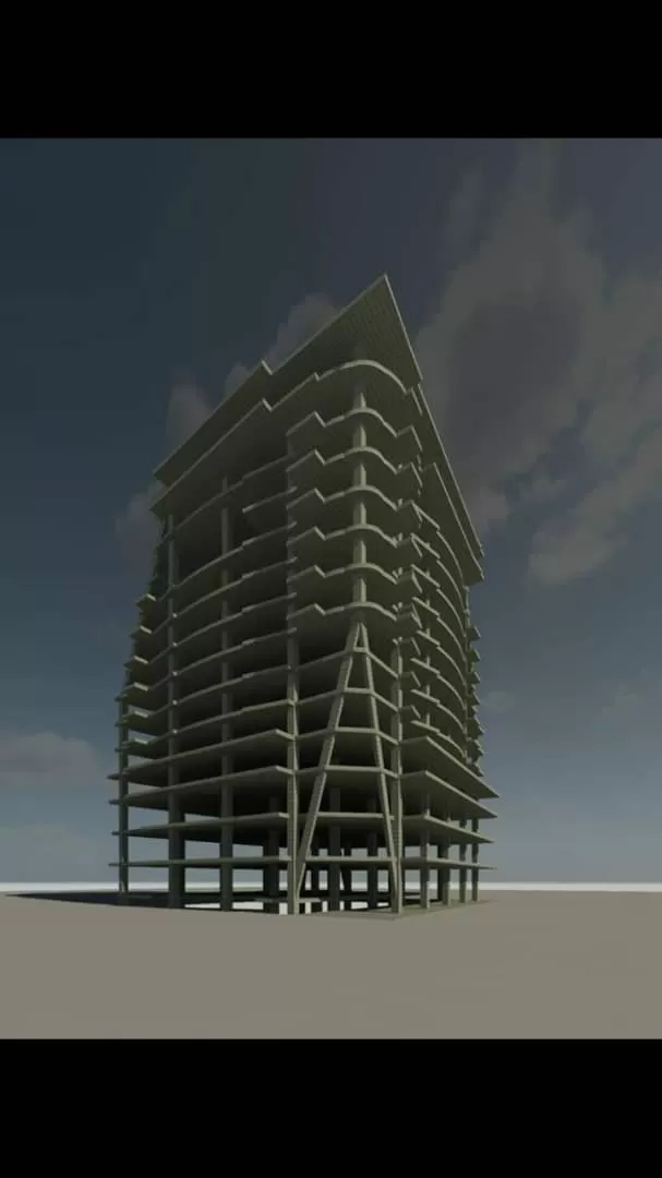 " Inclined Columns Project " Design of Multi- Story Reinforced Building with Inclined Columns