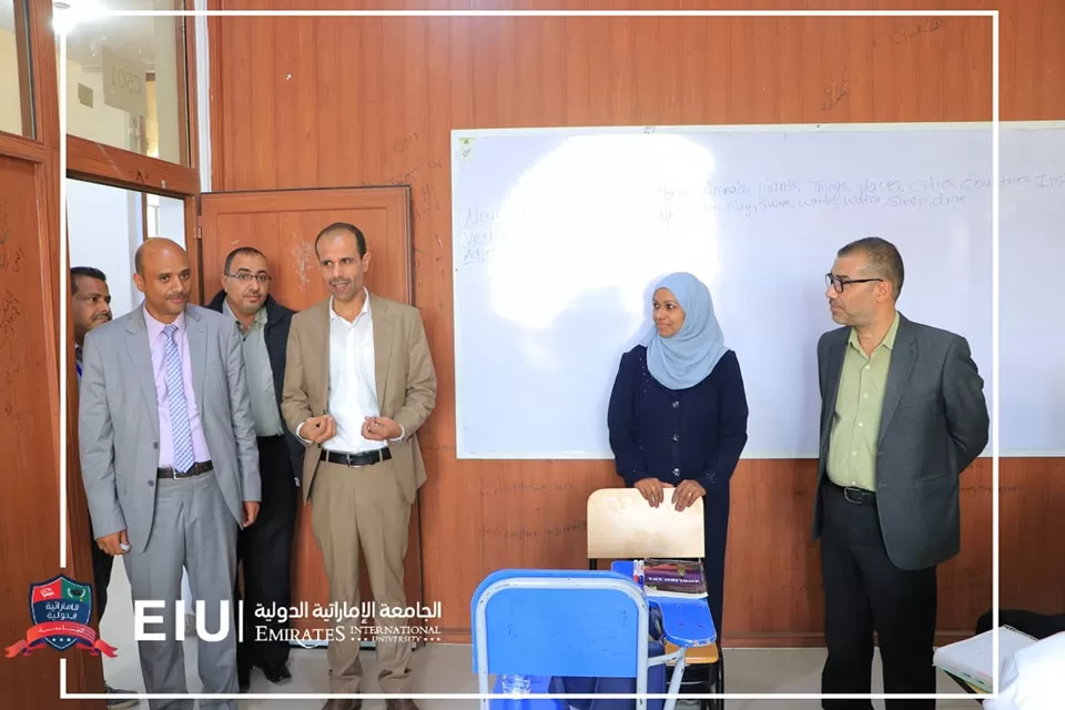 The University President inspects the progress of the educational process for first-level students in the College of Administrative and Financial Sciences