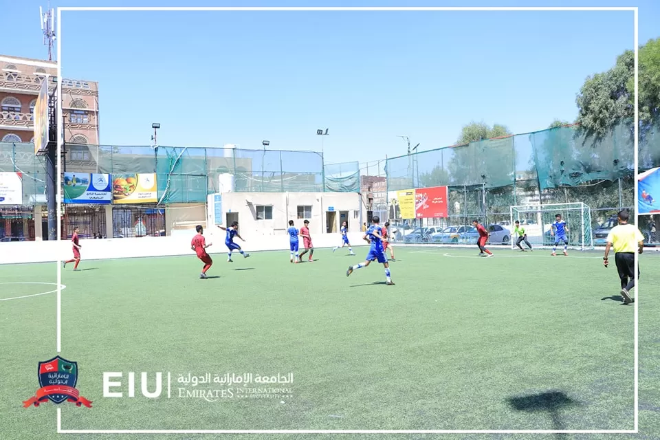 The UAE University football team achieves a well-deserved victory over the Al-Hekma University team with 9 goals