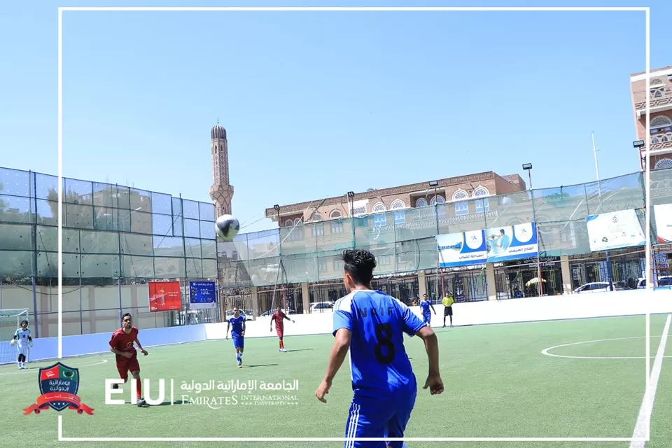 The UAE University football team achieves a well-deserved victory over the Al-Hekma University team with 9 goals