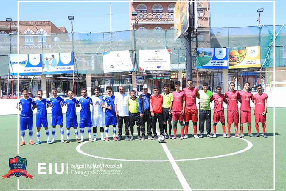 The UAE University football team achieves a well-deserved victory over the Al-Hekma University team with 9 goals