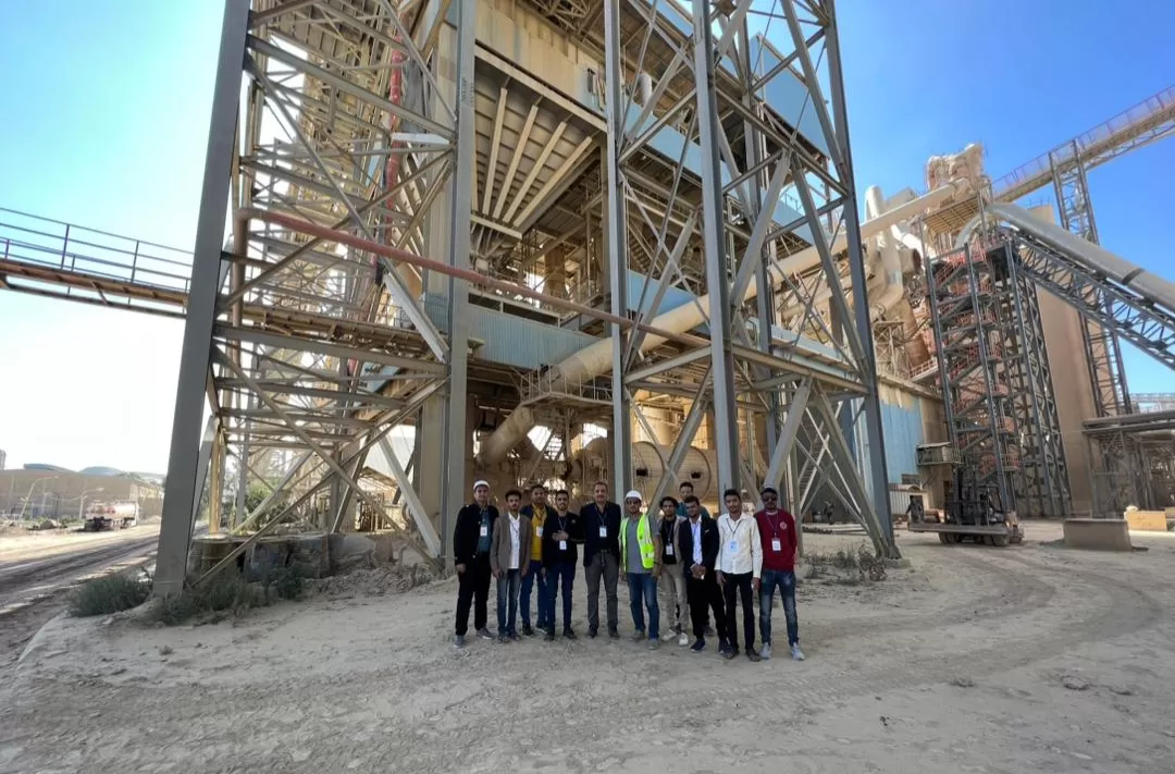 A scientific visit for students of the Chemical Engineering Department, third level, to the Amran Cement Factory