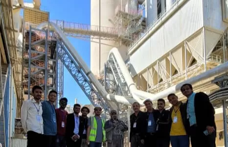 A scientific visit for students of the Chemical Engineering Department, third level, to the Amran Cement Factory