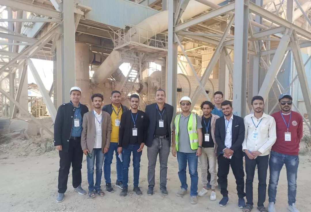 A scientific visit for students of the Chemical Engineering Department, third level, to the Amran Cement Factory