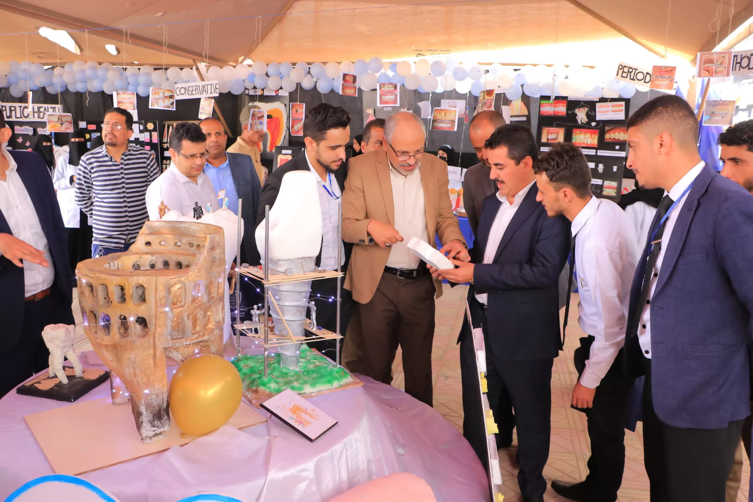 Opening of the first student scientific exhibition for students of the College of Dentistry at the UAE University