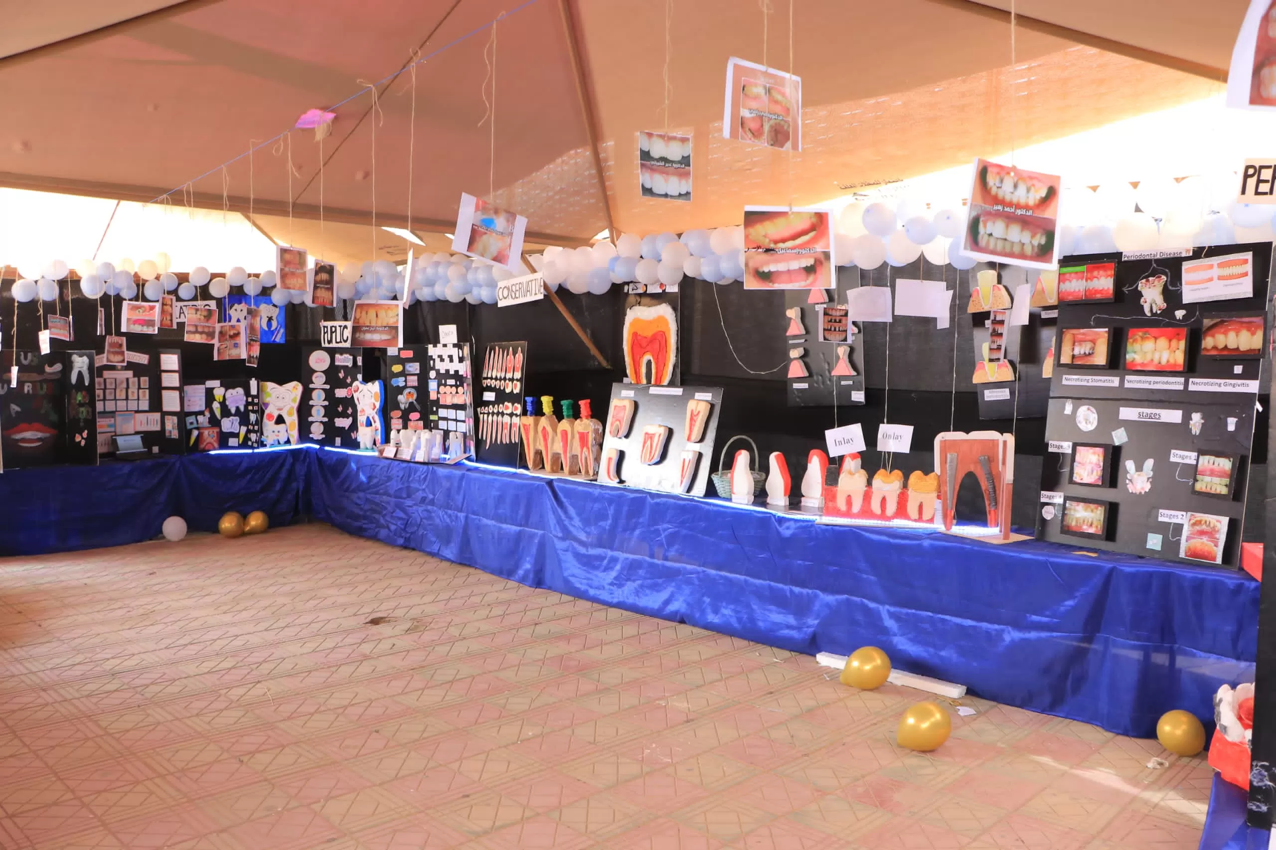 Opening of the first student scientific exhibition for students of the College of Dentistry at the UAE University