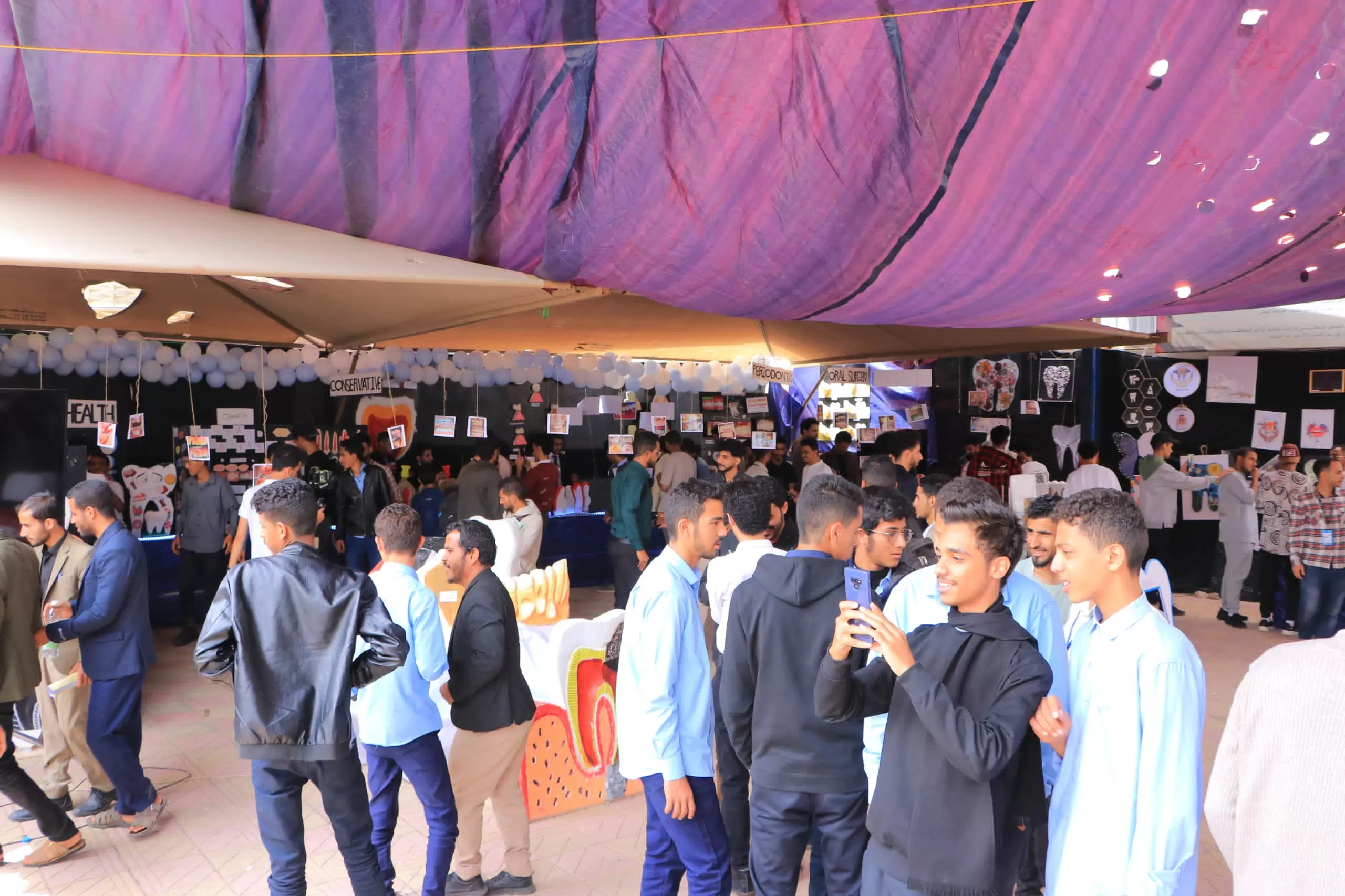 Opening of the first student scientific exhibition for students of the College of Dentistry at the UAE University