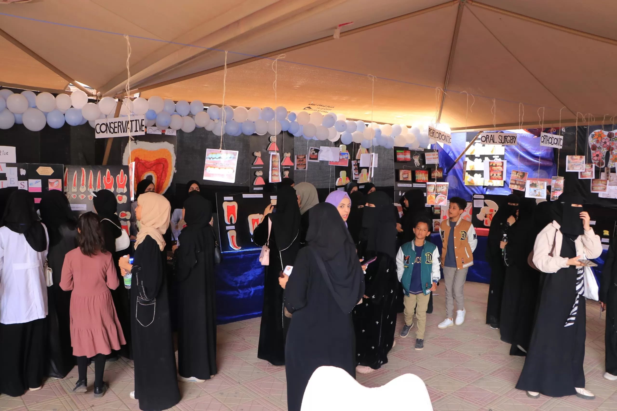 Opening of the first student scientific exhibition for students of the College of Dentistry at the UAE University