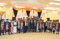 A student artistic ceremony for the graduation of the fourth batch of the Mechatronics Engineering Department at the College of Engineering and Information Technology at the university for the academic year 2020-2021