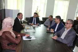 To find out aspects of partnership and cooperation, the President of the University meets the Dean of the Faculty of Engineering at Sana'a University