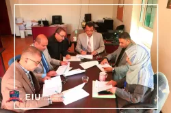 A meeting of the University's Development and Quality Assurance Center with the Deanship of the College of Administrative and Financial Sciences to discuss the project's executive plan project